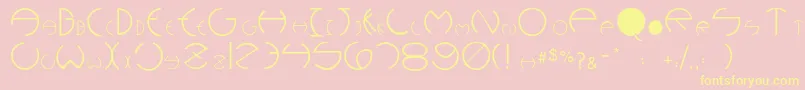 Pcrounders Font – Yellow Fonts on Pink Background