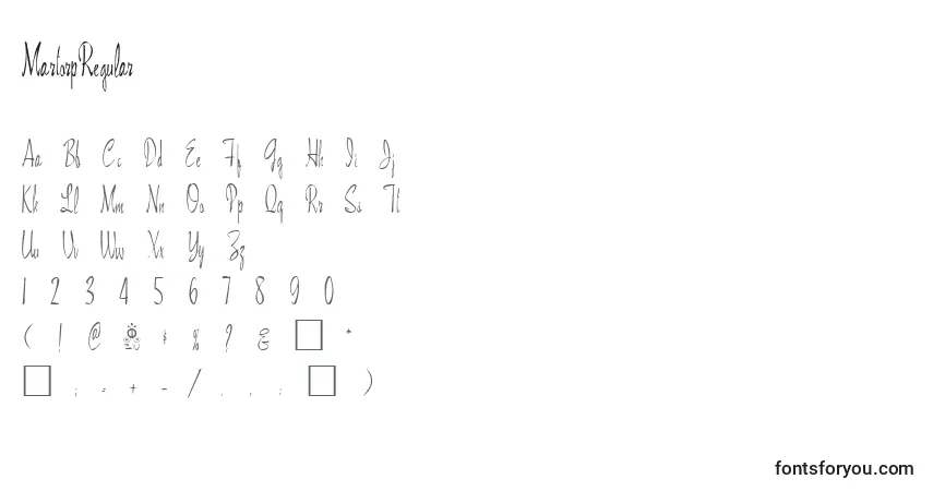 Czcionka MartorpRegular – alfabet, cyfry, specjalne znaki