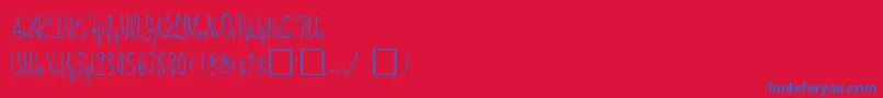 MartorpRegular Font – Blue Fonts on Red Background