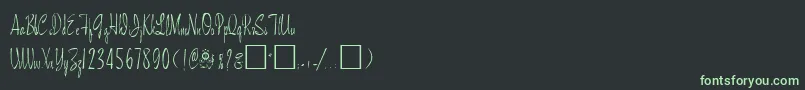 MartorpRegular-fontti – vihreät fontit mustalla taustalla