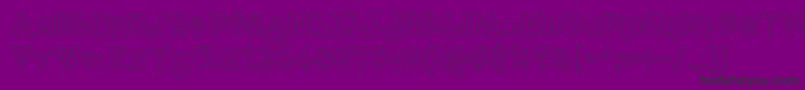 KnockKnock-fontti – mustat fontit violetilla taustalla