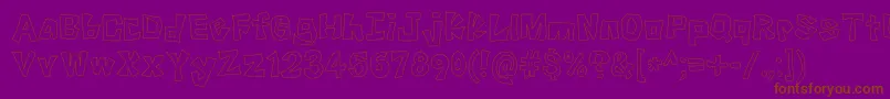 Police KnockKnock – polices brunes sur fond violet