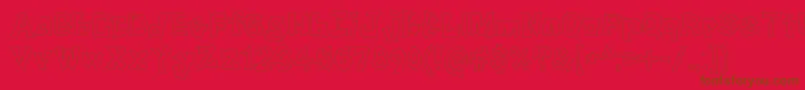 KnockKnock Font – Brown Fonts on Red Background