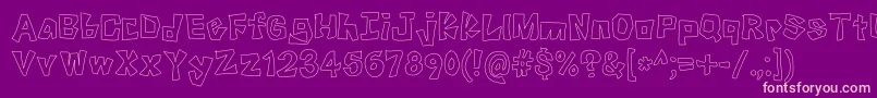 KnockKnock Font – Pink Fonts on Purple Background
