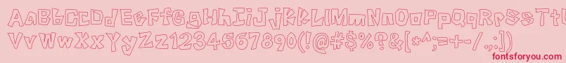 KnockKnock Font – Red Fonts on Pink Background