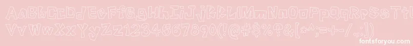 KnockKnock Font – White Fonts on Pink Background