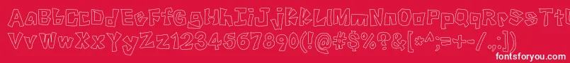 KnockKnock Font – White Fonts on Red Background