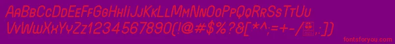 WidaRoundSmallcapsItalicDemo Font – Red Fonts on Purple Background