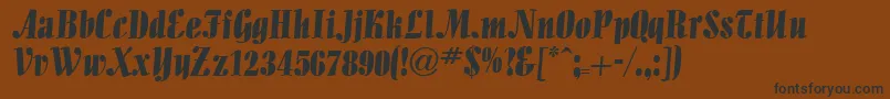 Weitere Informationen zur PedroBold-Schriftart PedroBold-Schriftart – Schwarze Schriften auf braunem Hintergrund