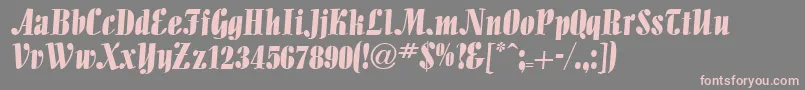 PedroBold Font – Pink Fonts on Gray Background