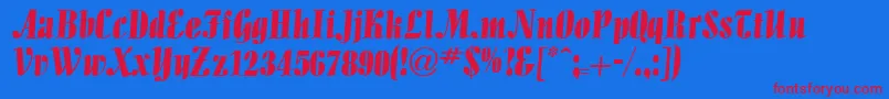 Шрифт PedroBold – красные шрифты на синем фоне