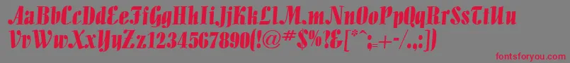 PedroBold Font – Red Fonts on Gray Background