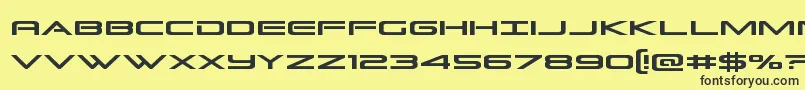 Grandsportcond Font – Black Fonts on Yellow Background