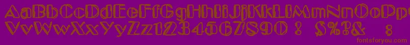 KaptainToupe Font – Brown Fonts on Purple Background