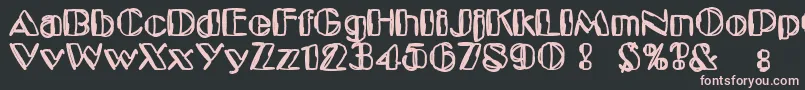 KaptainToupe Font – Pink Fonts on Black Background