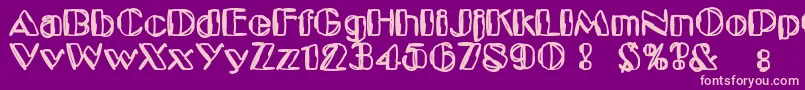KaptainToupe Font – Pink Fonts on Purple Background