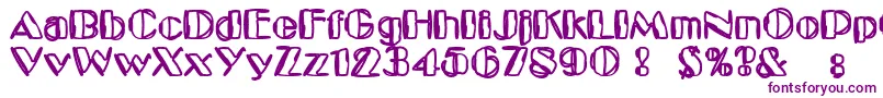 KaptainToupe Font – Purple Fonts on White Background