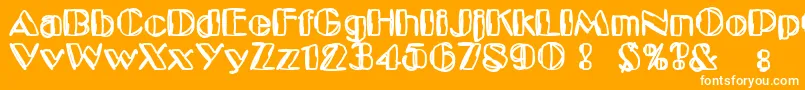KaptainToupe Font – White Fonts on Orange Background