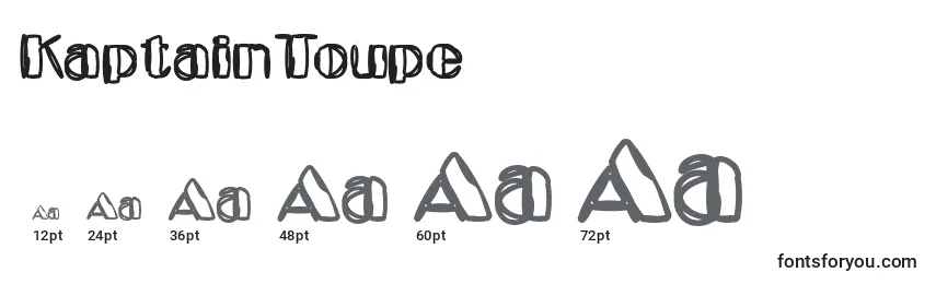 Размеры шрифта KaptainToupe