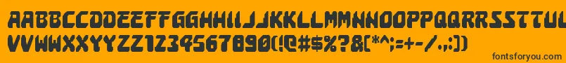 Astropolisc Font – Black Fonts on Orange Background