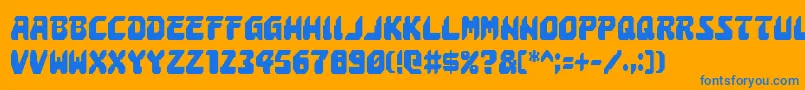 Astropolisc Font – Blue Fonts on Orange Background