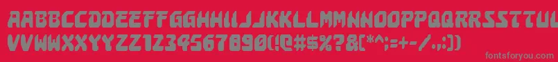 Astropolisc Font – Gray Fonts on Red Background