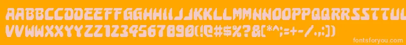 Astropolisc Font – Pink Fonts on Orange Background