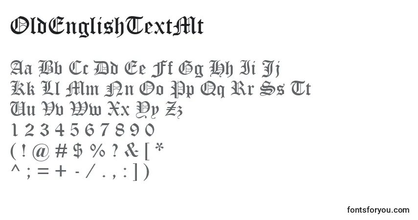 OldEnglishTextMt Font – alphabet, numbers, special characters