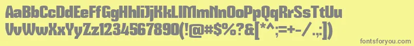 Mikodacs Font – Gray Fonts on Yellow Background