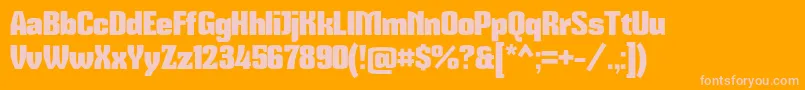 Mikodacs Font – Pink Fonts on Orange Background