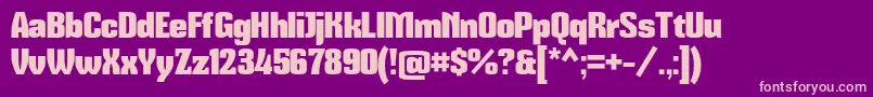 Mikodacs Font – Pink Fonts on Purple Background