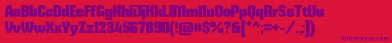 Mikodacs Font – Purple Fonts on Red Background