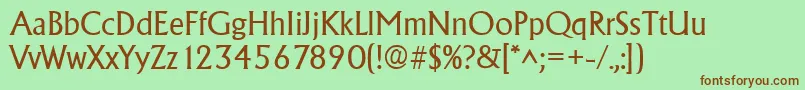 AdelonRegular Font – Brown Fonts on Green Background