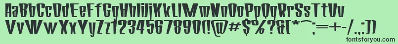 SanasoftCorona.Kz Font – Black Fonts on Green Background