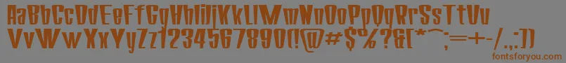 SanasoftCorona.Kz Font – Brown Fonts on Gray Background