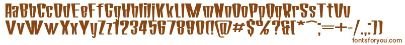 SanasoftCorona.Kz Font – Brown Fonts on White Background