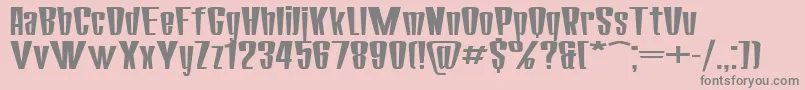 SanasoftCorona.Kz Font – Gray Fonts on Pink Background