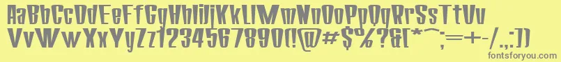 SanasoftCorona.Kz Font – Gray Fonts on Yellow Background