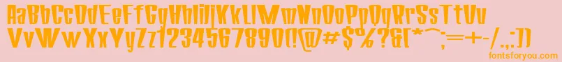 SanasoftCorona.Kz Font – Orange Fonts on Pink Background