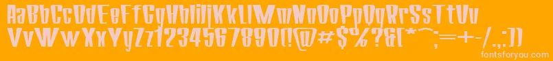 SanasoftCorona.Kz Font – Pink Fonts on Orange Background