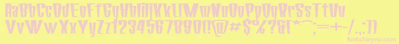 SanasoftCorona.Kz Font – Pink Fonts on Yellow Background