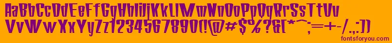 SanasoftCorona.Kz Font – Purple Fonts on Orange Background