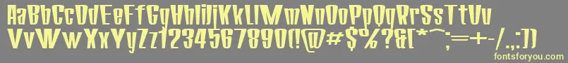 SanasoftCorona.Kz Font – Yellow Fonts on Gray Background