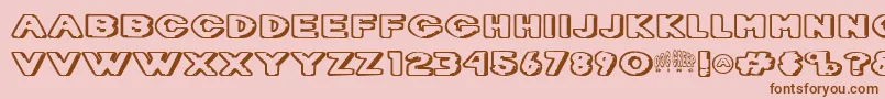 Dietdc Font – Brown Fonts on Pink Background