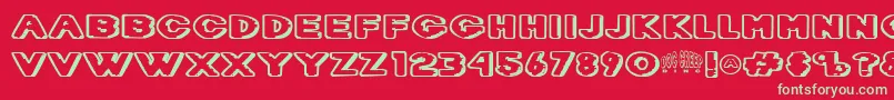 Dietdc Font – Green Fonts on Red Background