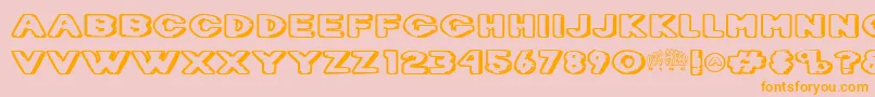 Dietdc Font – Orange Fonts on Pink Background