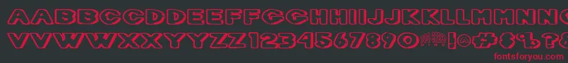 Dietdc Font – Red Fonts on Black Background