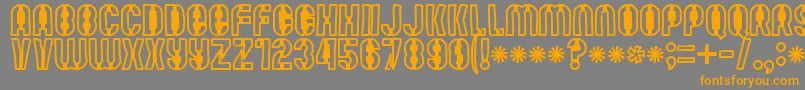 Mutefruitblackcrash Font – Orange Fonts on Gray Background