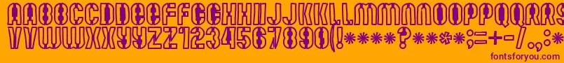 Mutefruitblackcrash Font – Purple Fonts on Orange Background