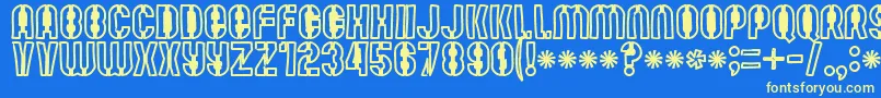 Mutefruitblackcrash Font – Yellow Fonts on Blue Background